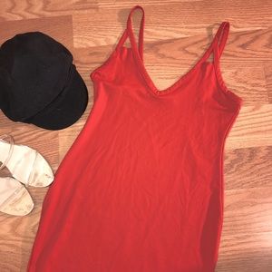 LEITH - MEDIUM ORANGE RED WOMEN’S DRESS